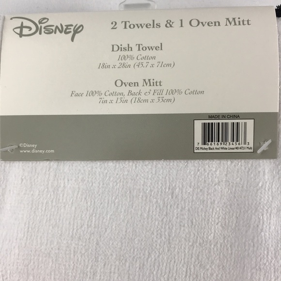 Disney - ‘Mickey Mouse’ mitt/dish towels kitchen set (3 pieces). NWT - Picture 5 of 5